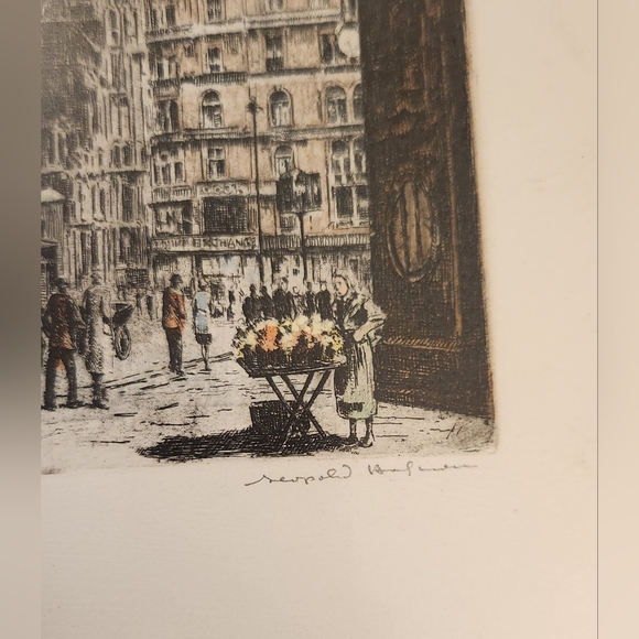 Vtg Original Etching Signed Leopold Hofmann St Stephen's Cathedral Vienna - Picture 3 of 8